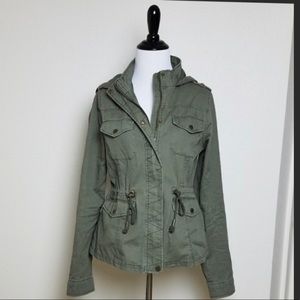 Olive green utility jacket